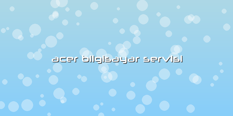 Acer Bilgisayar Servisi