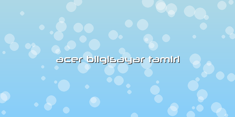 Acer Bilgisayar Tamiri