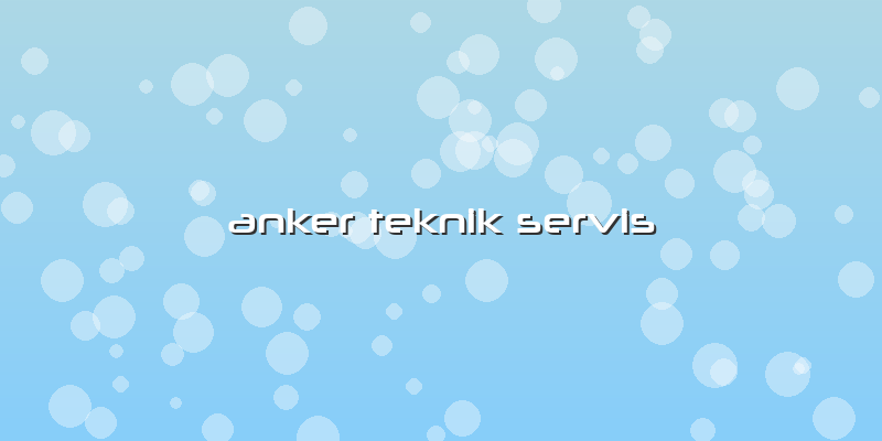Anker Teknik Servis