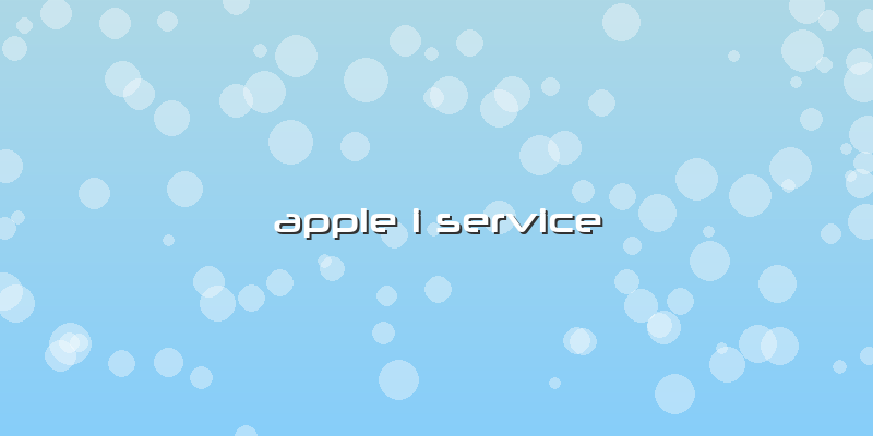 Apple I Service