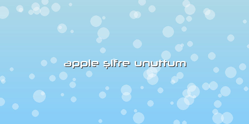 Apple şifre Unuttum