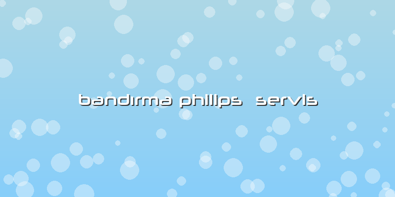 Bandırma Philips  Servis