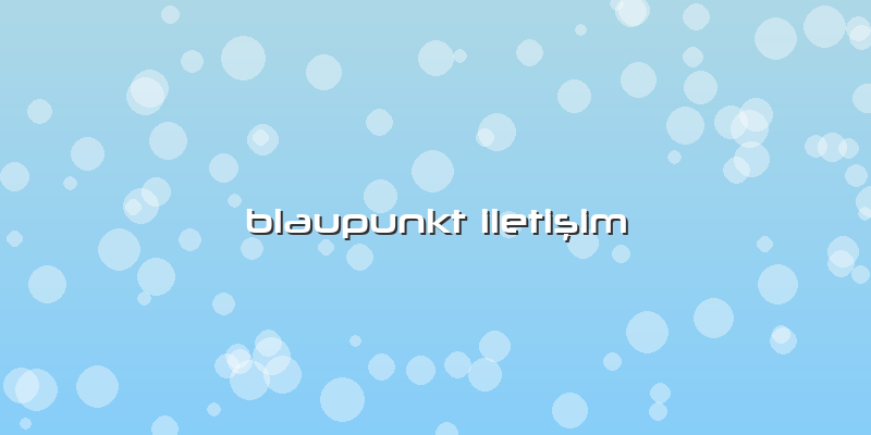 Blaupunkt Iletişim