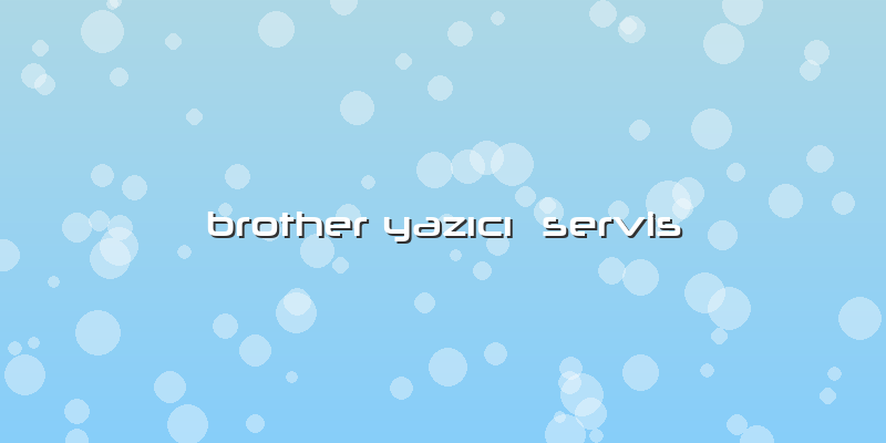 Brother YazÄ±cÄ±  Servis