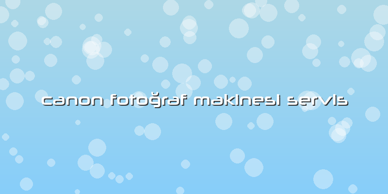 Canon Fotoğraf Makinesi Servis