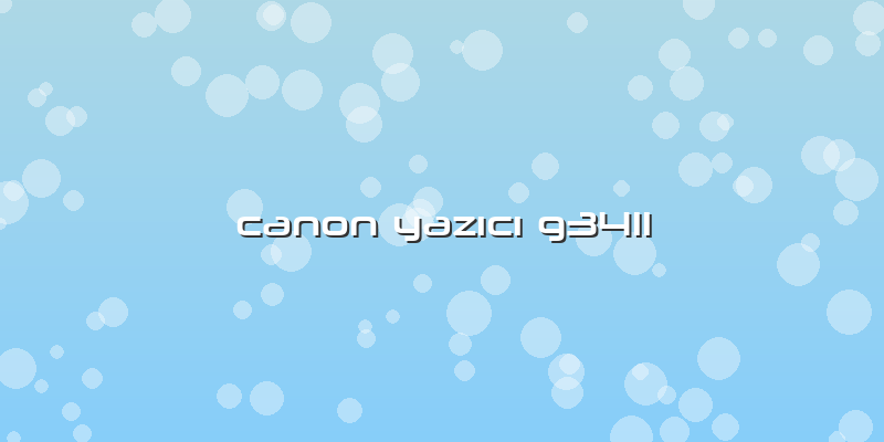 Canon Yazıcı G3411