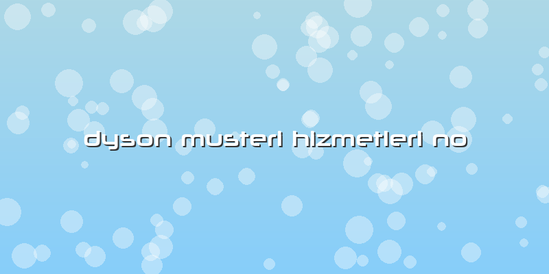 Dyson Musteri Hizmetleri No