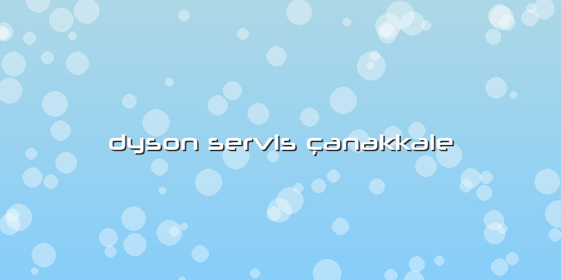 Dyson Servis çanakkale