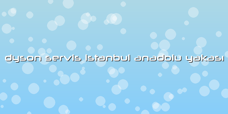 Dyson Servis Istanbul Anadolu Yakası