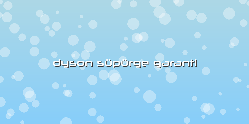 Dyson Süpürge Garanti