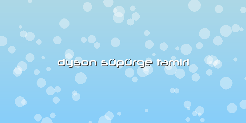 Dyson Süpürge Tamiri