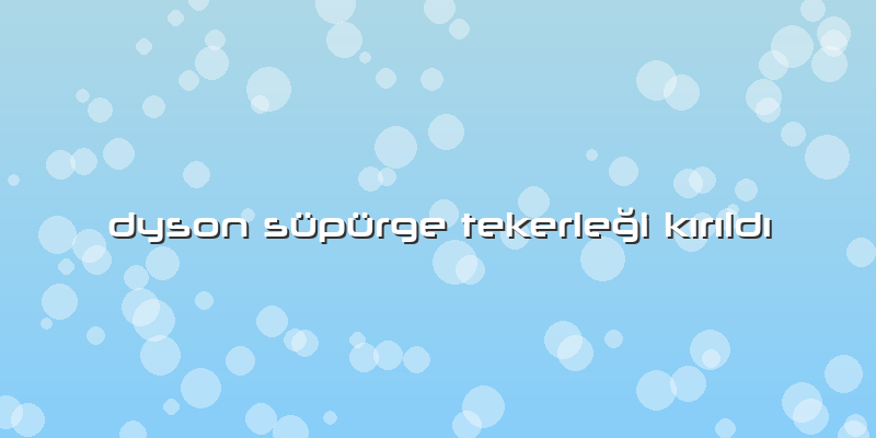 Dyson Süpürge Tekerleği Kırıldı