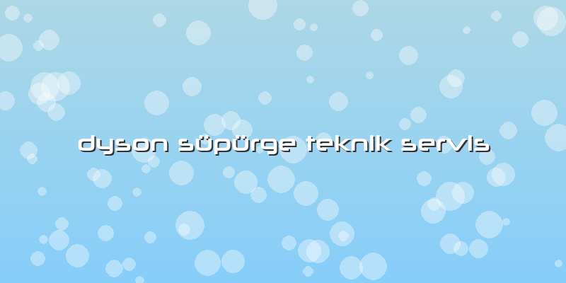 Dyson Süpürge Teknik Servis