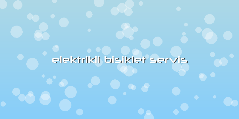 Elektrikli Bisiklet Servis