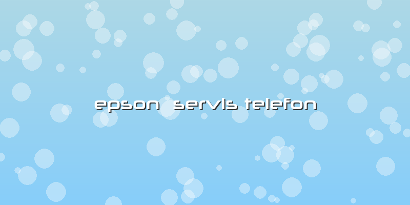 Epson  Servis Telefon