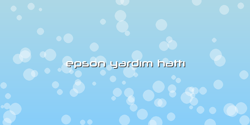 Epson Yardım Hattı