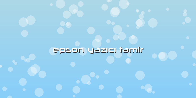 Epson YazÄ±cÄ± Tamir
