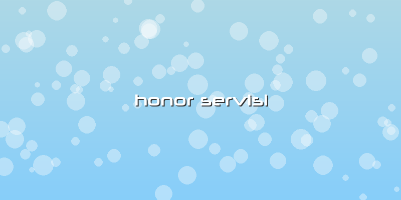Honor Servisi