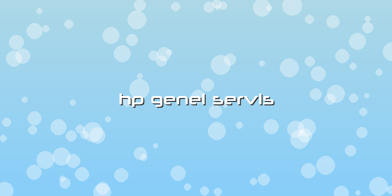 Hp Genel Servis