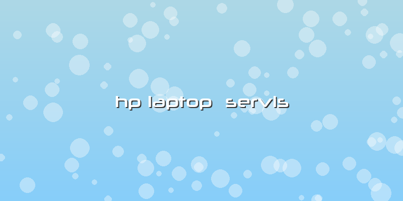 Hp Laptop  Servis