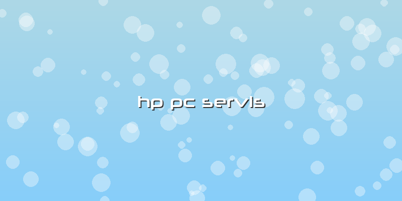 Hp Pc Servis