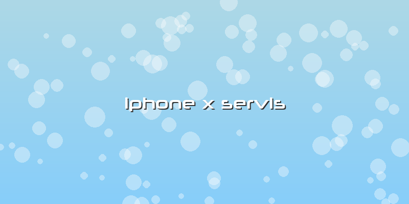 Iphone X Servis