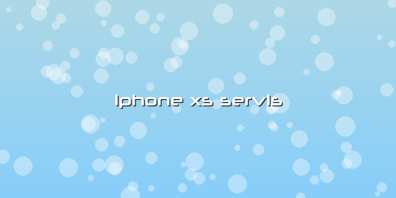 Iphone Xs Servis