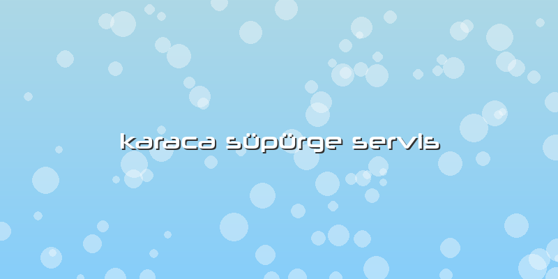 Karaca Süpürge Servis