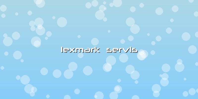 Lexmark  Servis