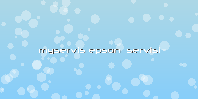 Myservis Epson  Servisi