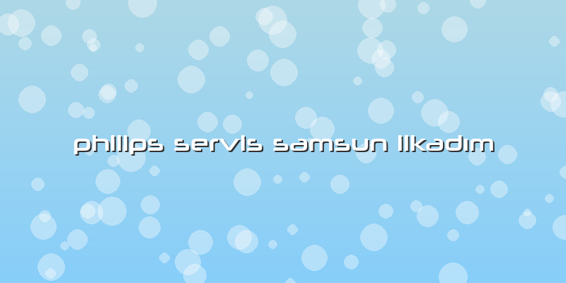 Philips Servis Samsun Ilkadım