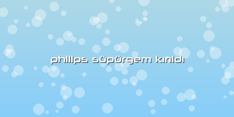 Philips Süpürgem Kırıldı