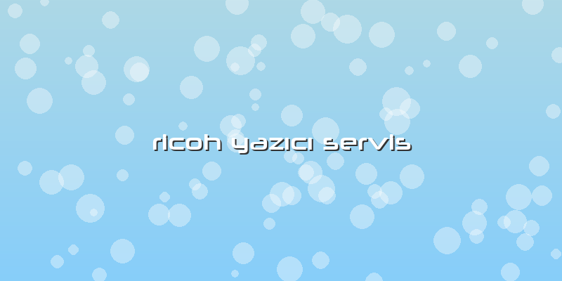 Ricoh YazÄ±cÄ± Servis