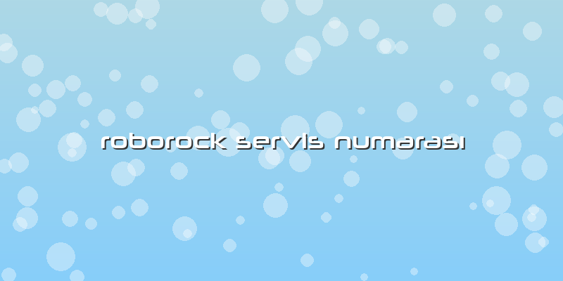 Roborock Servis NumarasÄ±