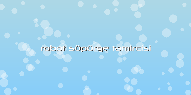 Robot Süpürge Tamircisi