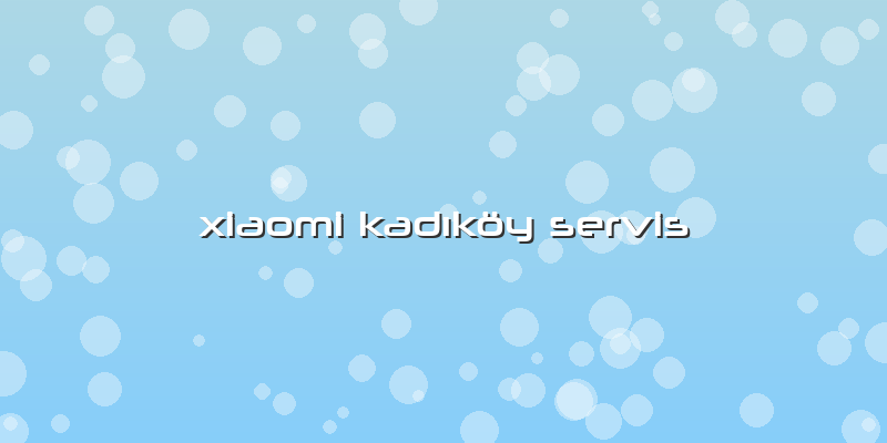 Xiaomi KadÄ±köy Servis