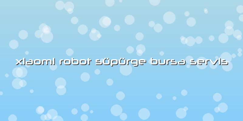 Xiaomi Robot Süpürge Bursa Servis