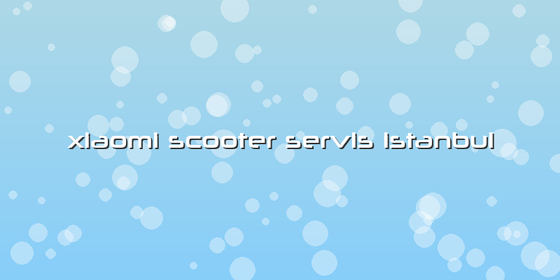 Xiaomi Scooter Servis Istanbul