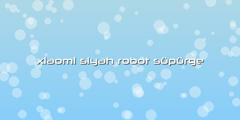 Xiaomi Siyah Robot Süpürge