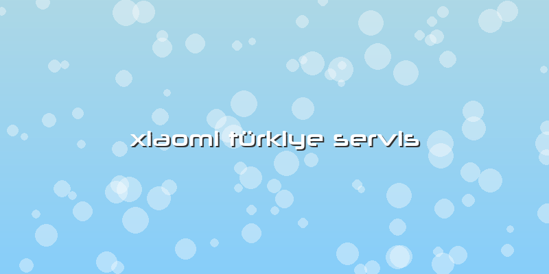 Xiaomi Türkiye Servis