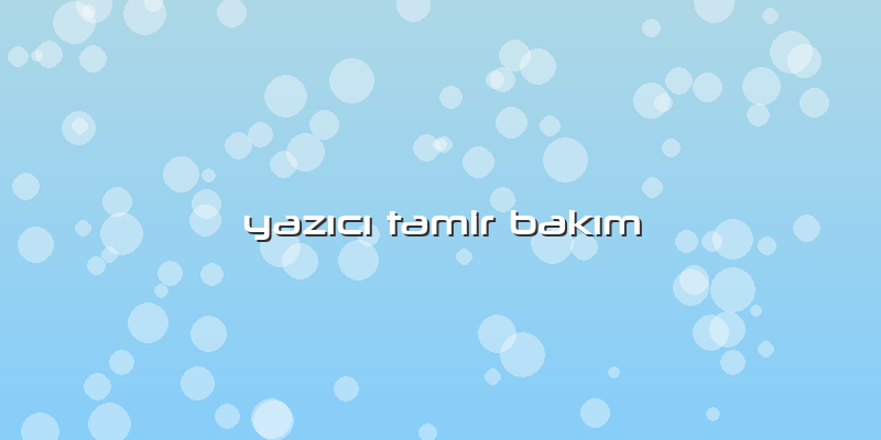 YazÄ±cÄ± Tamir BakÄ±m