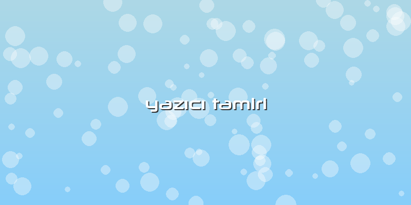 YazÄ±cÄ± Tamiri